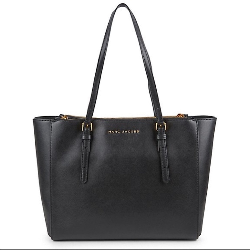 ‼️NEW Marc Jacobs Commuter Black Leather Tote Shoulder Bag